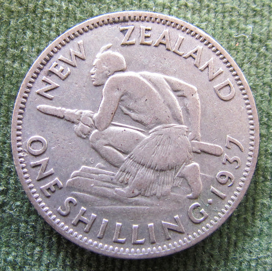 New Zealand 1937 Shilling King George VI Coin