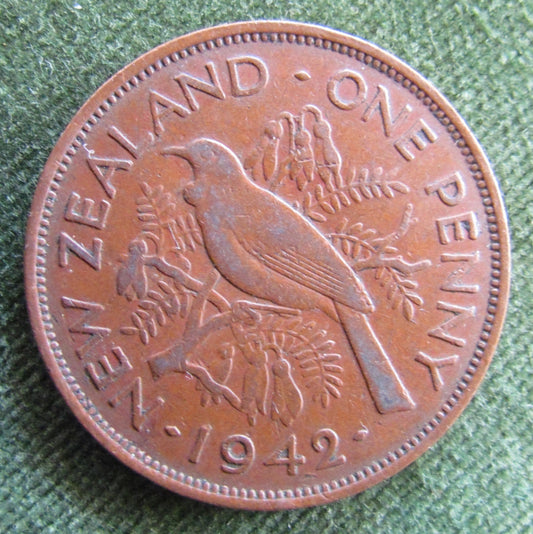 New Zealand 1942 Penny King George VI Coin