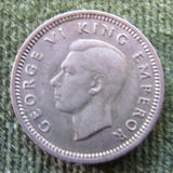 New Zealand 1943 Threepence King George VI Coin