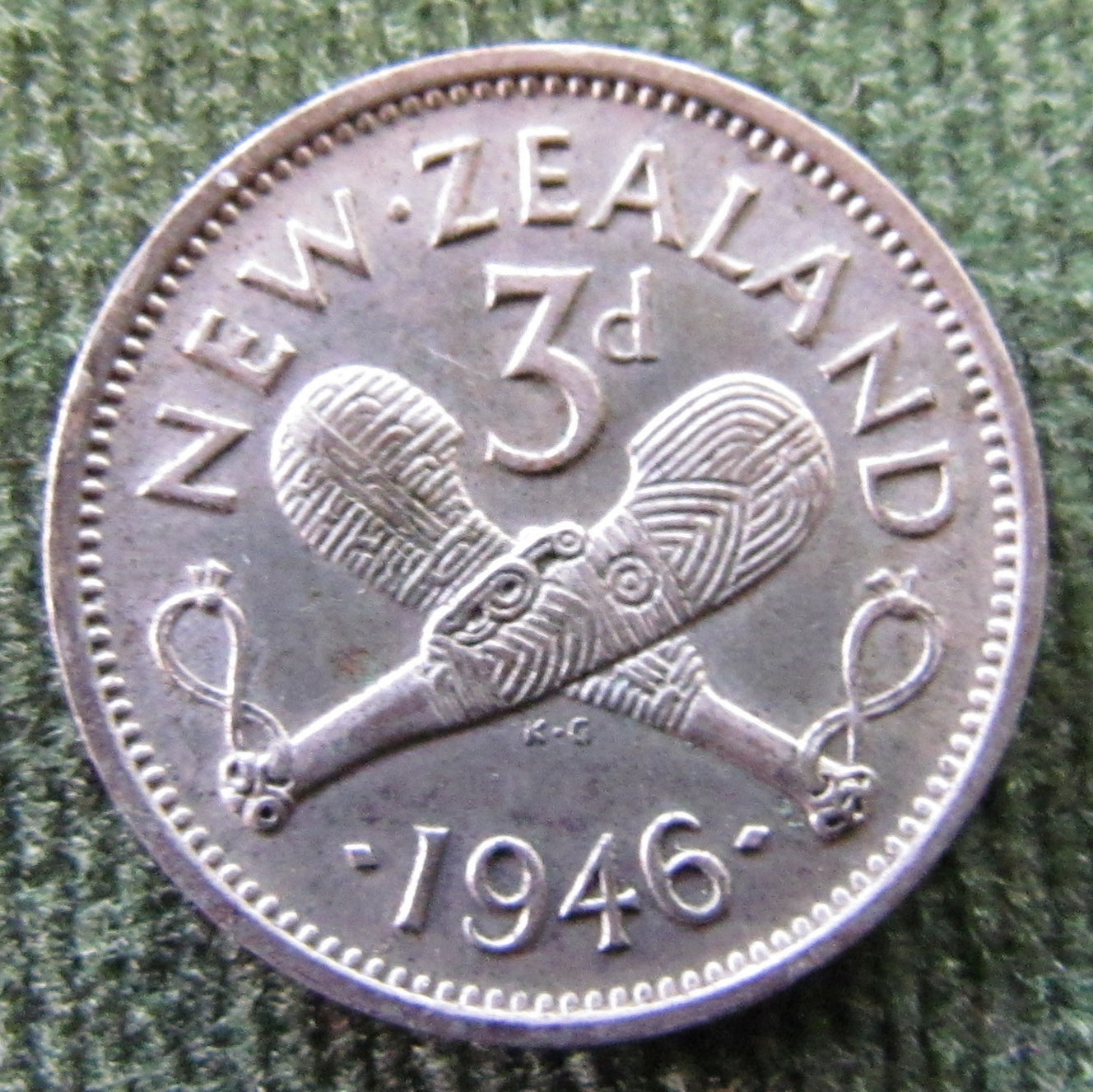New Zealand 1946 Threepence King George VI Coin
