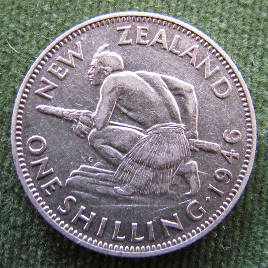 New Zealand 1946 Shilling King George VI Coin