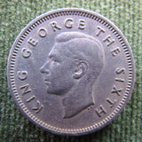 New Zealand 1950 Sixpence  King George VI Coin