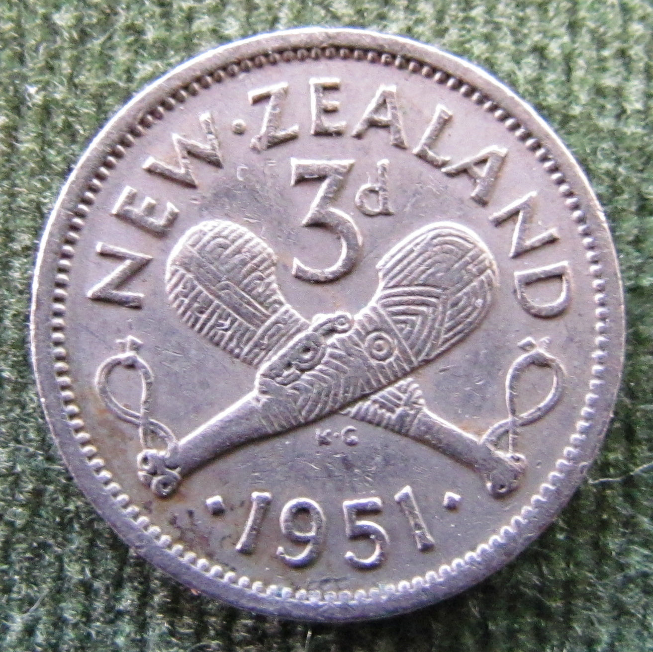 New Zealand 1951 Threepence King George VI Coin