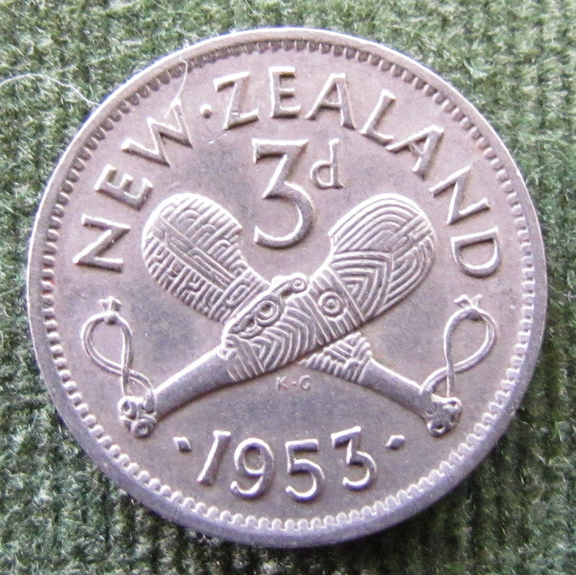 New Zealand 1953 Threepence Queen Elizabeth II Coin