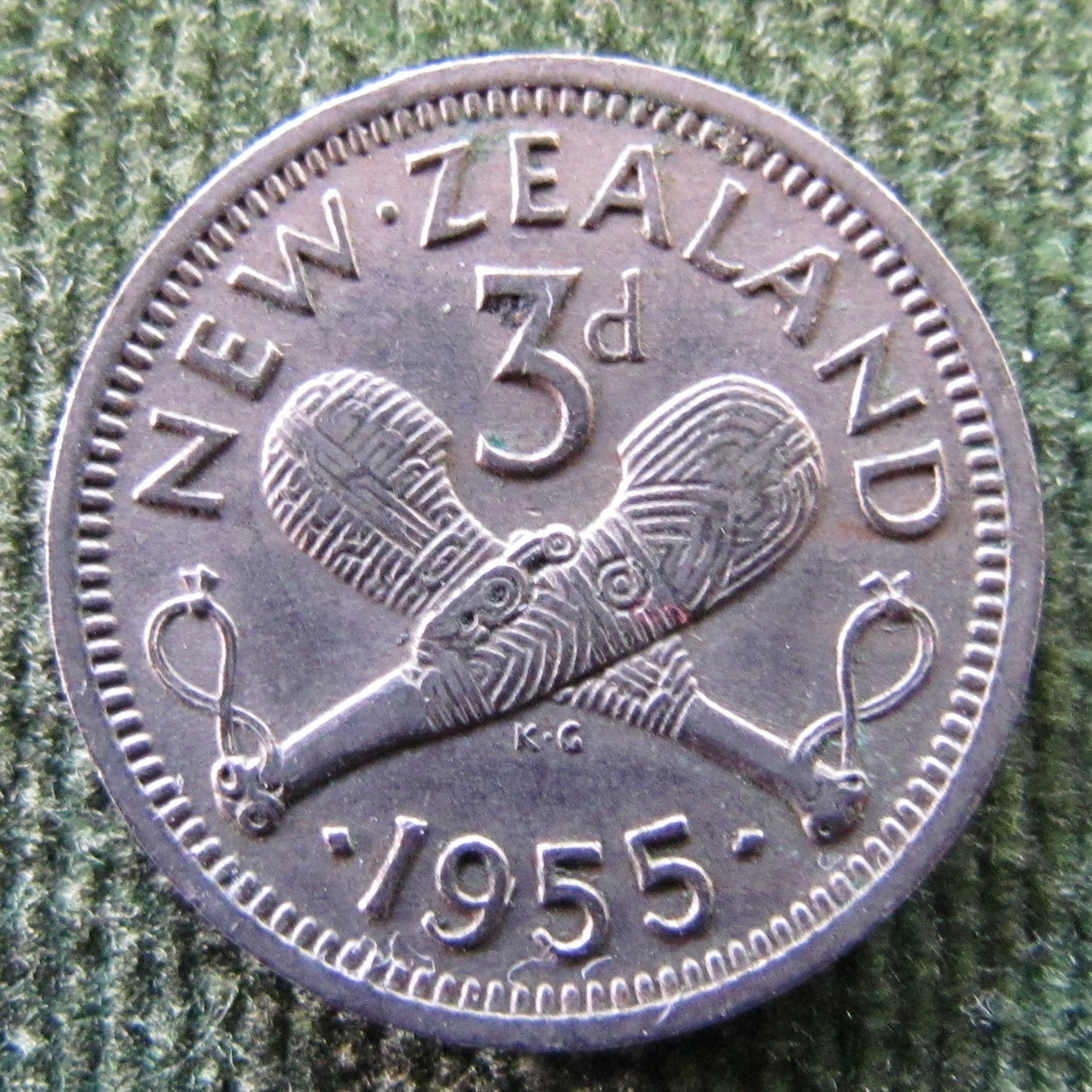 New Zealand 1955 Threepence Queen Elizabeth II Coin