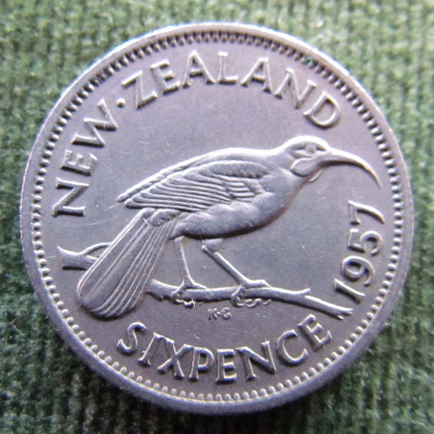 New Zealand 1957 Sixpence Queen Elizabeth II Coin