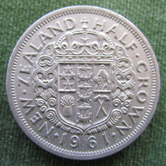 New Zealand 1961 Half Crown Queen Elizabeth II Coin - Circulated