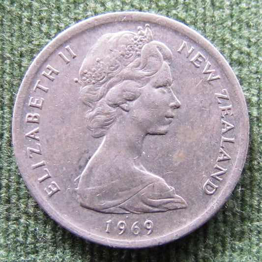 New Zealand 1969 5 Cent Queen Elizabeth II Coin