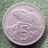 New Zealand 1969 5 Cent Queen Elizabeth II Coin