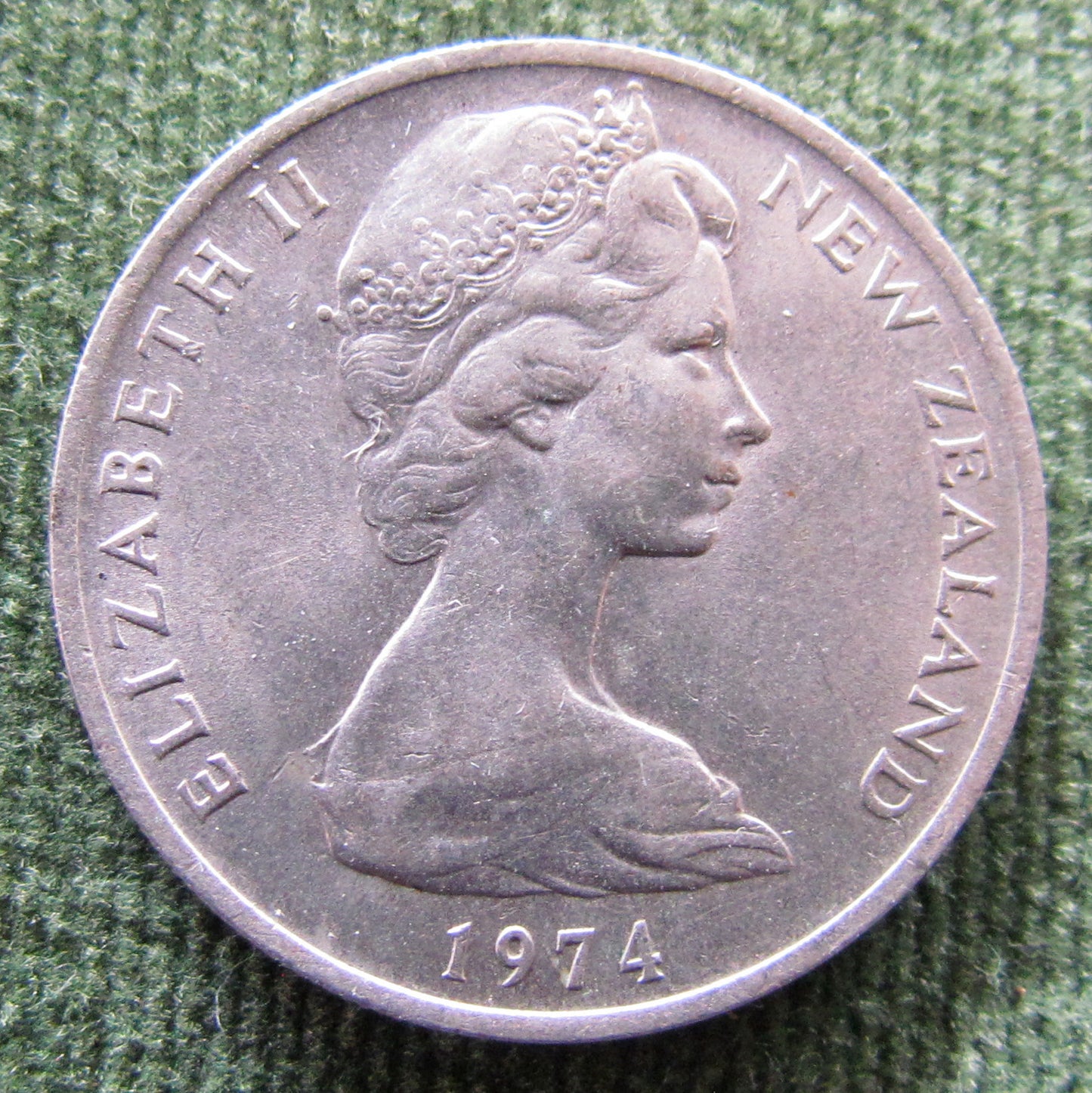 New Zealand 1974 10 Cent Queen Elizabeth Coin