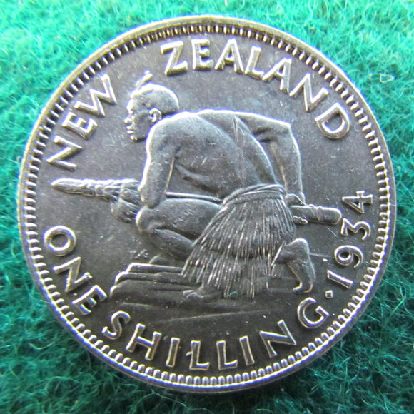 New Zealand 1934 Shilling King George V Coin