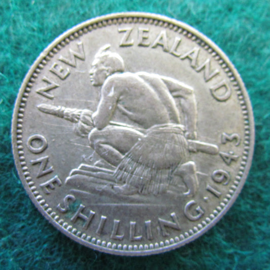New Zealand 1943 Shilling King George VI Coin