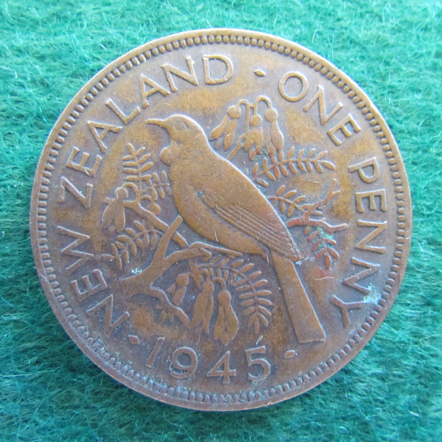 New Zealand 1945 Penny King George VI Coin