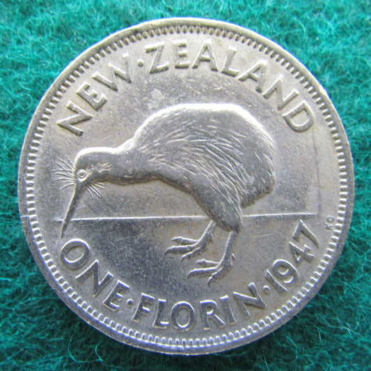 New Zealand 1947 Florin King George VI Coin