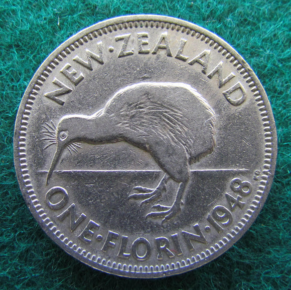 New Zealand 1948 Florin King George VI Coin