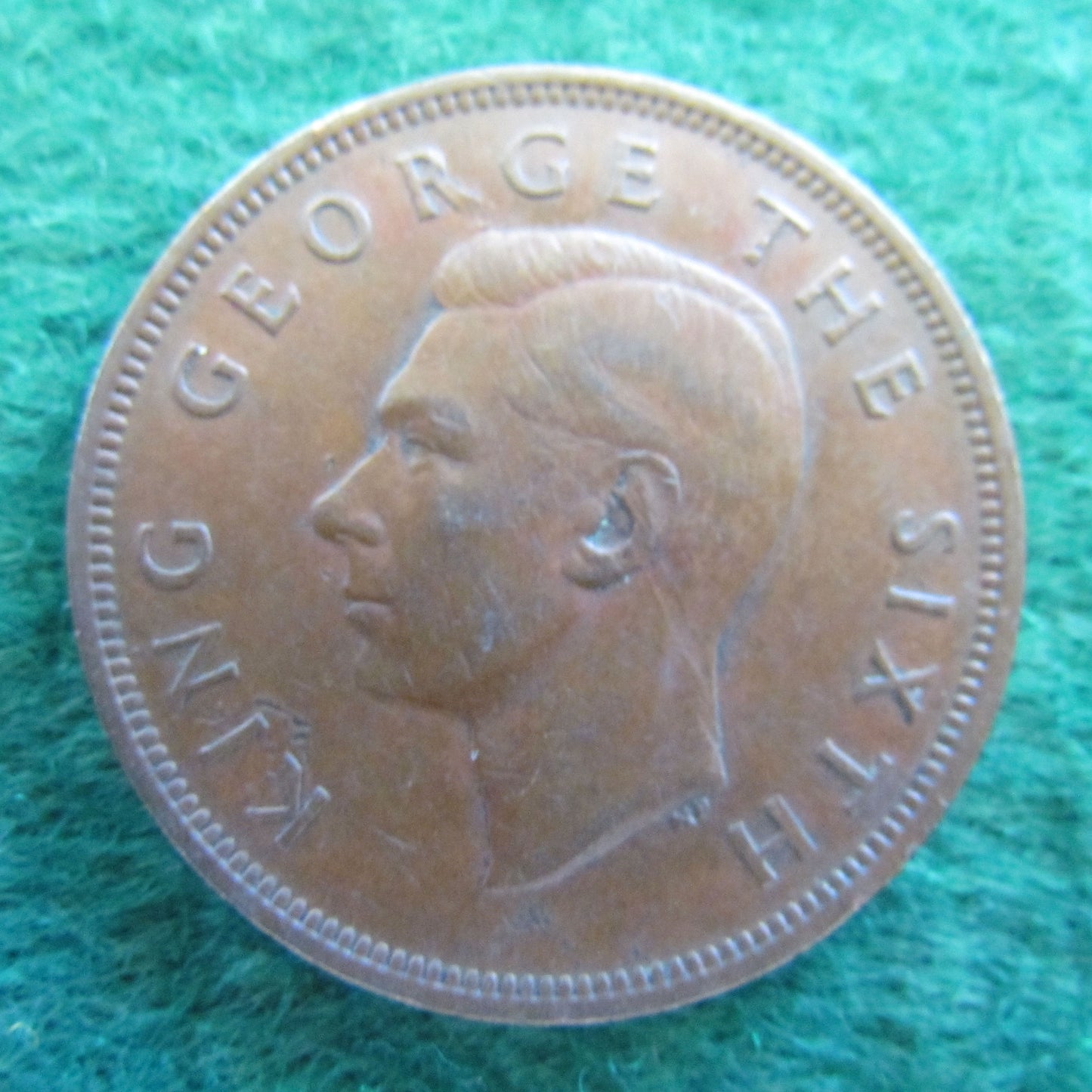 New Zealand 1949 Penny King George VI Coin