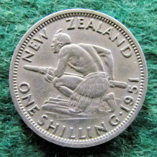 New Zealand 1951 Shilling King George VI Coin