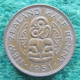 New Zealand 1951 Half Penny King George VI Coin