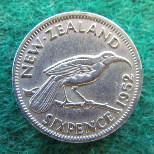 New Zealand 1952 Sixpence  King George VI Coin