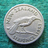 New Zealand 1953 Sixpence Queen Elizabeth II Coin