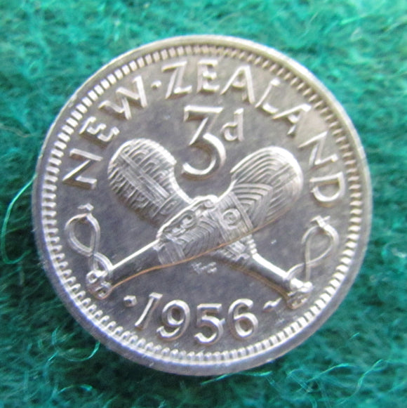 New Zealand 1956 Threepence Queen Elizabeth II Coin
