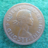 New Zealand 1959 Penny Queen Elizabeth II Coin