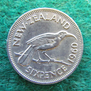 New Zealand 1960 Sixpence Queen Elizabeth II Coin