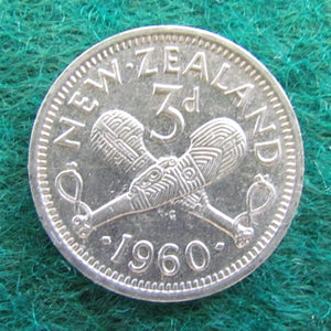 New Zealand 1960 Threepence Queen Elizabeth II Coin