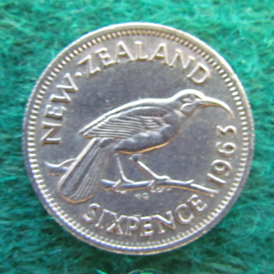 New Zealand 1963 Sixpence Queen Elizabeth II Coin