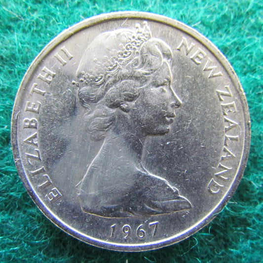 New Zealand 1967 10 Cent Queen Elizabeth Coin