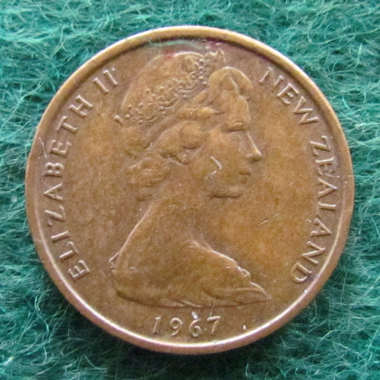 New Zealand 1967 1 Cent Queen Elizabeth II Coin