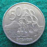 New Zealand 1967 50 Cent Queen Elizabeth Coin