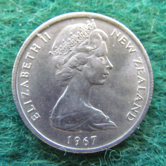 New Zealand 1967 5 Cent Queen Elizabeth II Coin