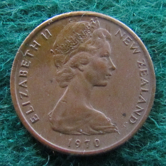 New Zealand 1970 1 Cent Queen Elizabeth II Coin