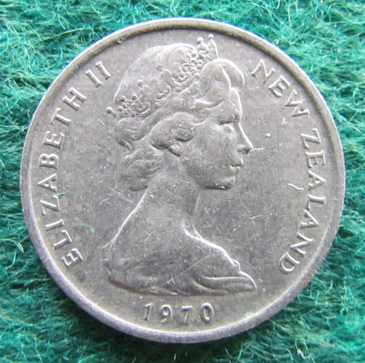 New Zealand 1970 5 Cent Queen Elizabeth II Coin