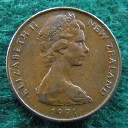 New Zealand 1971 2 Cent Queen Elizabeth II Coin