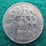 New Zealand 1971 50 Cent Queen Elizabeth Coin