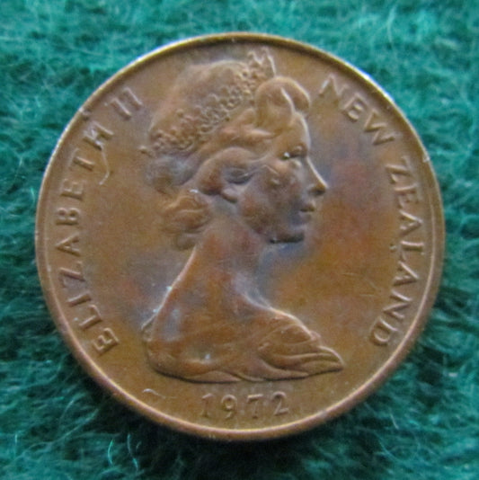 New Zealand 1972 2 Cent Queen Elizabeth II Coin