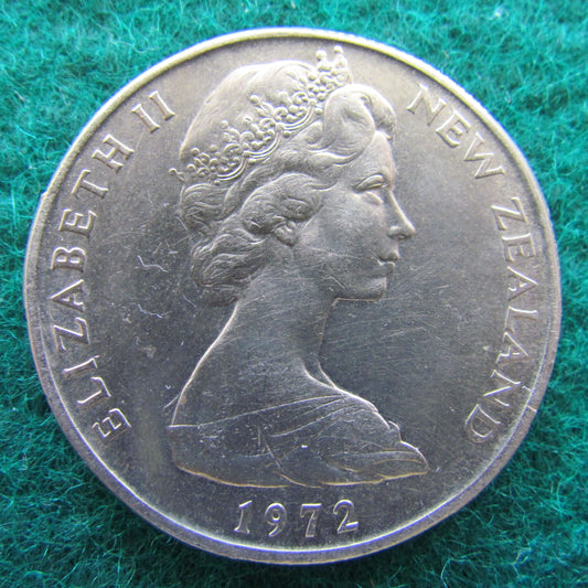 New Zealand 1972 50 Cent Queen Elizabeth Coin
