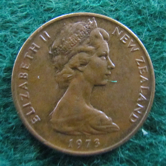 New Zealand 1973 2 Cent Queen Elizabeth II Coin
