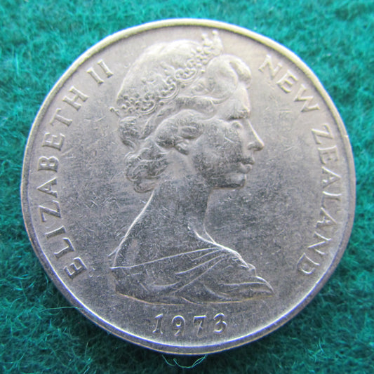 New Zealand 1973 50 Cent Queen Elizabeth Coin