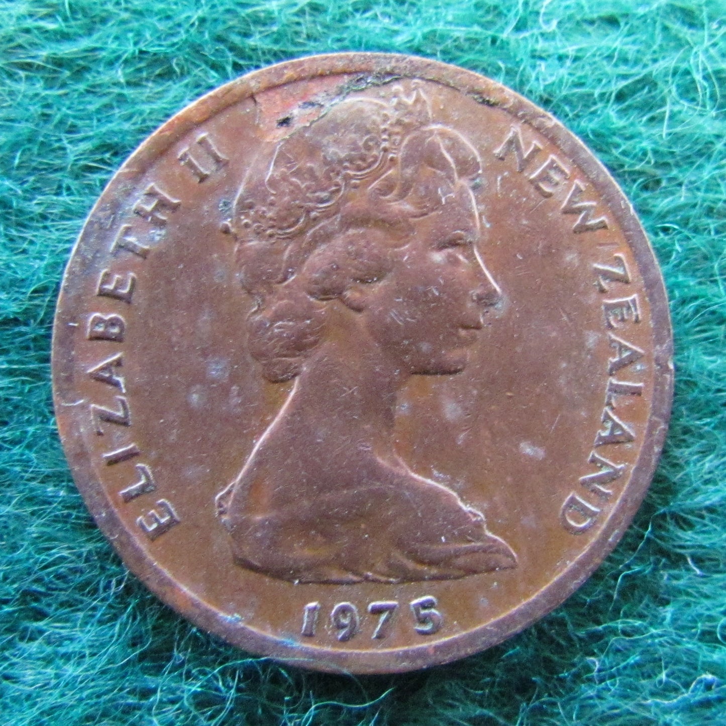 New Zealand 1975 1 Cent Queen Elizabeth II Coin