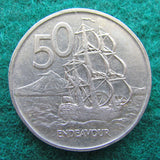 New Zealand 1975 50 Cent Queen Elizabeth Coin