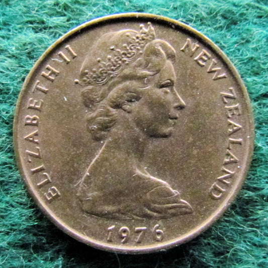 New Zealand 1976 2 Cent Queen Elizabeth II Coin