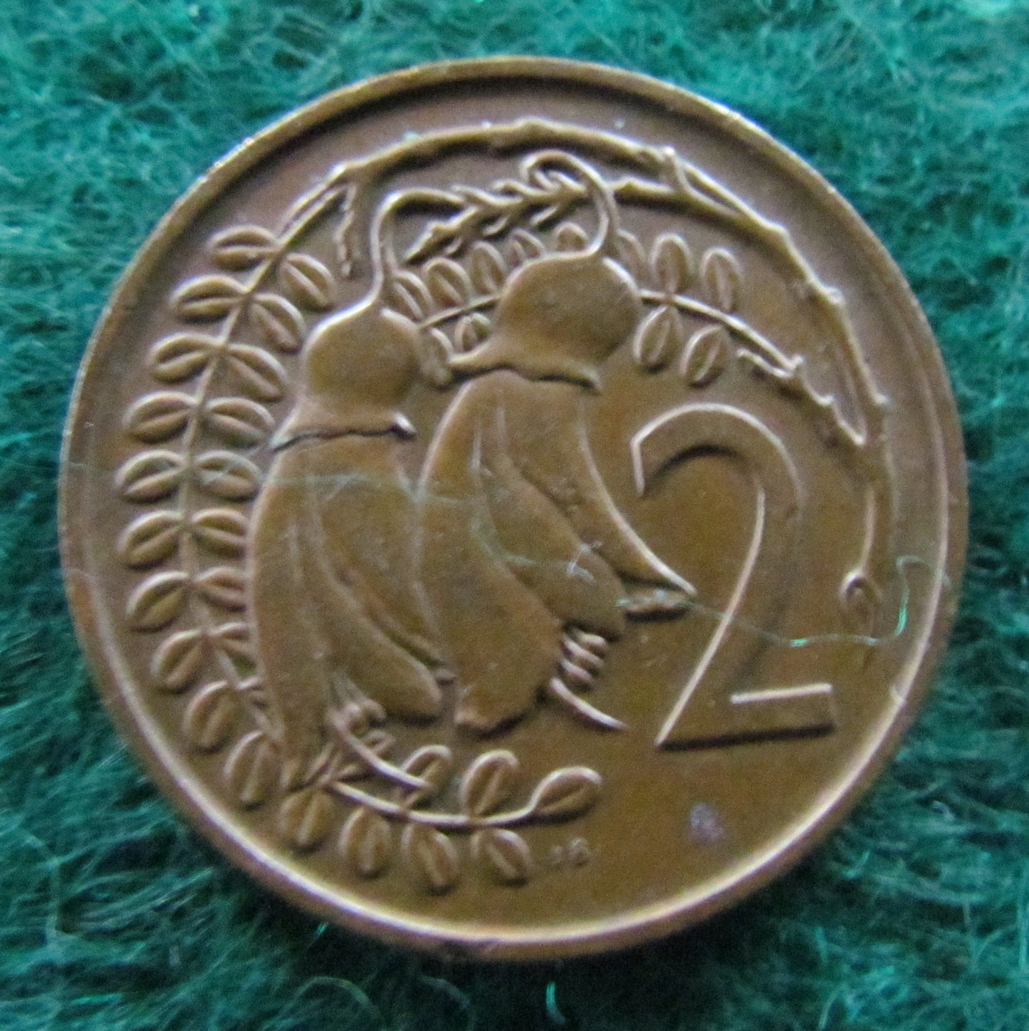 New Zealand 1977 2 Cent Queen Elizabeth II Coin