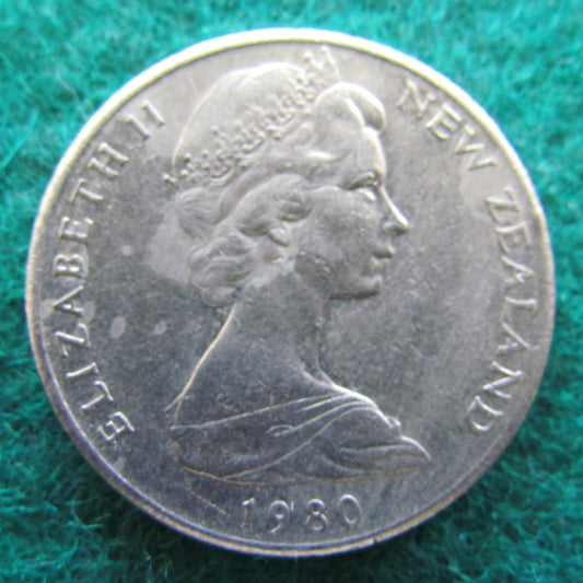 New Zealand 1980 20 Cent Queen Elizabeth Coin