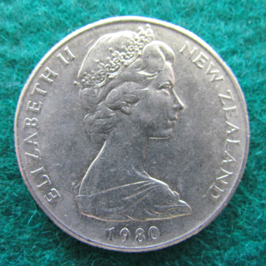 New Zealand 1980 50 Cent Queen Elizabeth Coin