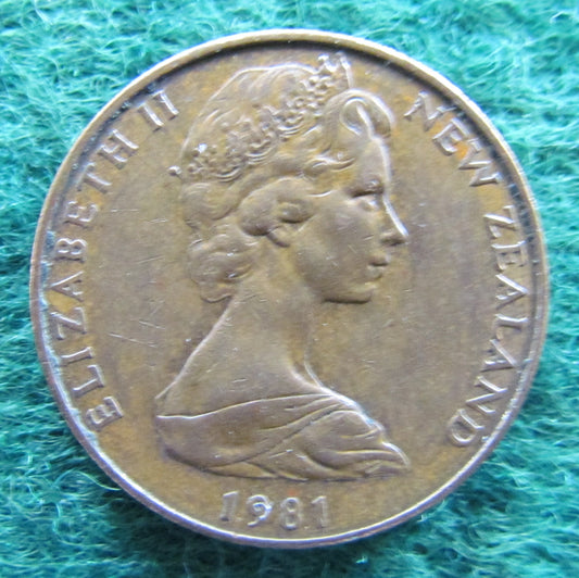 New Zealand 1981 2 Cent Queen Elizabeth II Coin - Circulated