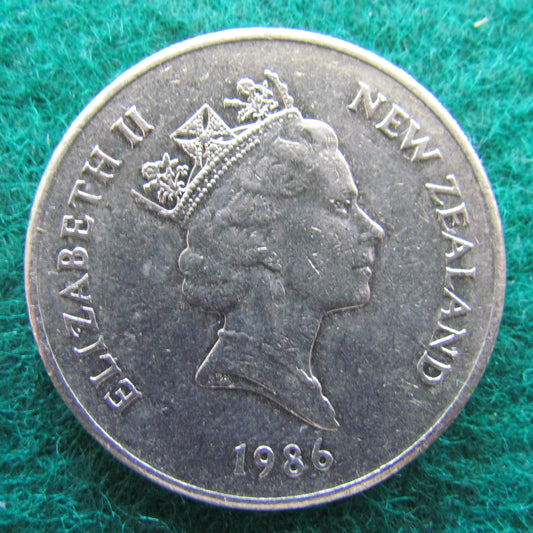 New Zealand 1986 20 Cent Queen Elizabeth Coin