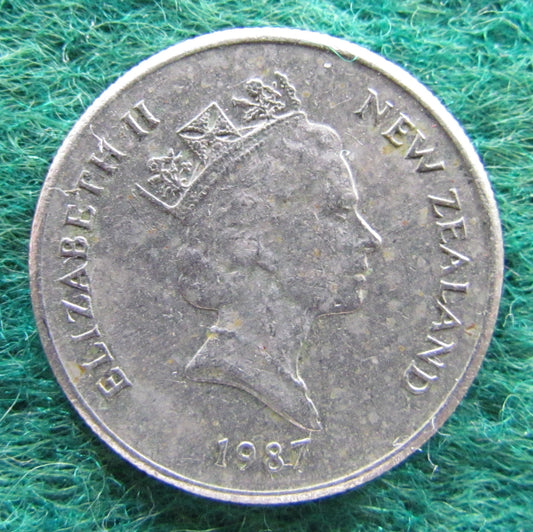 New Zealand 1987 5 Cent Queen Elizabeth II Coin - Variant